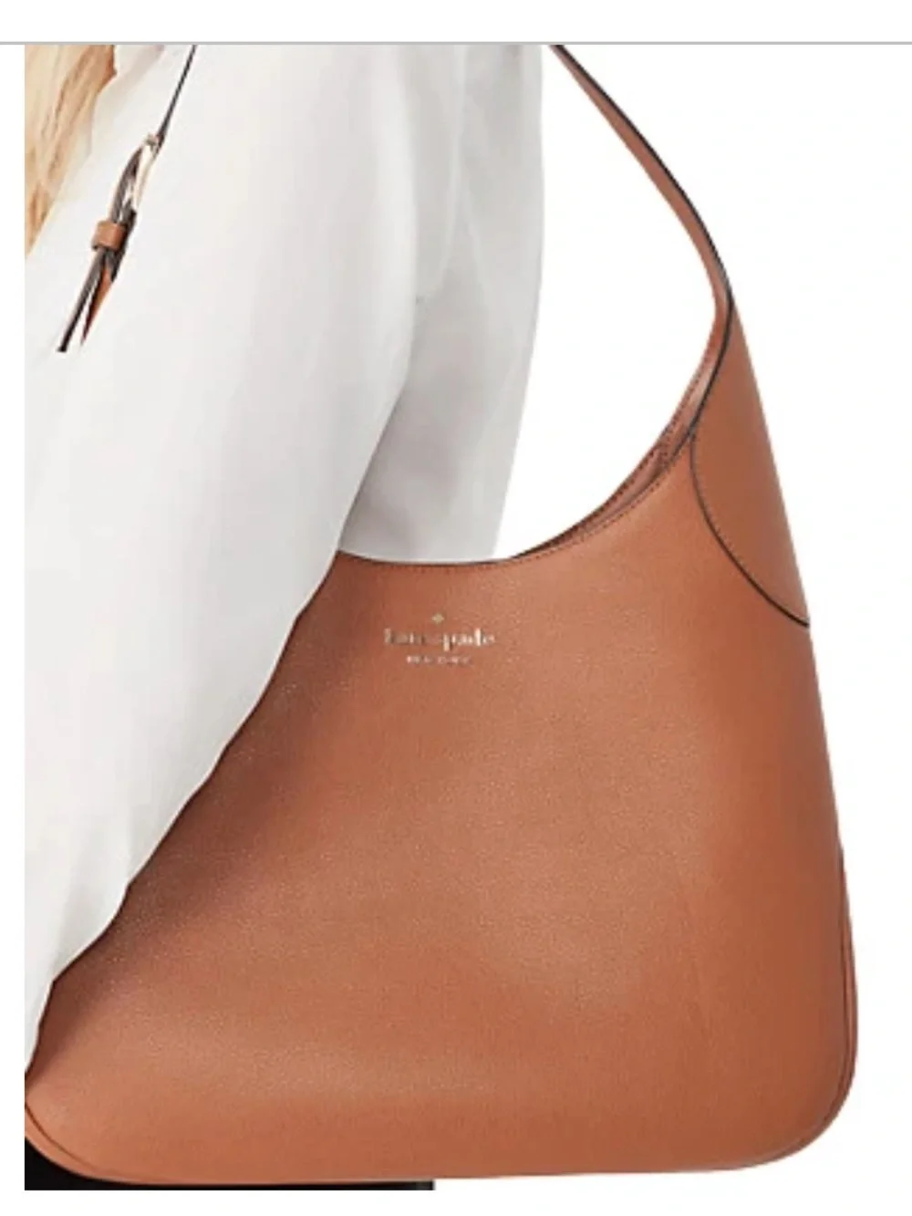 Kate Spade $354 Aster hobo shoulder bag tan warm gingerbread